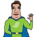 Cartoon illustration of Travis, a TinkBird healthcare staffing recruiter